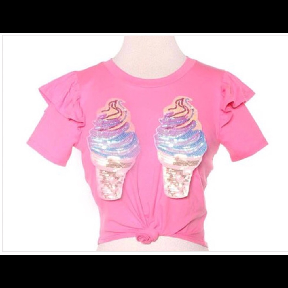 Cropped ice cream tee!